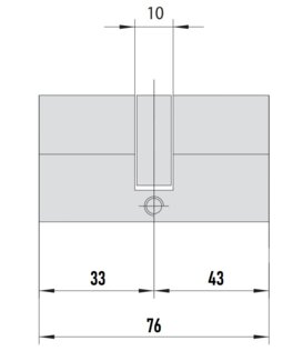 MTL400 Mul-T-Lock цилиндр с перекодировкой (4+1+1) L 76 Ф (33х43) кл/кл (никель)