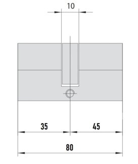 MTL400 Mul-T-Lock цилиндр с перекодировкой (4+1+1) L 80 Ф (35х45) кл/кл (никель)