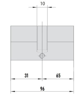 MTL400 Mul-T-Lock цилиндр с перекодировкой (4+1+1) L 96 Ф (31х65) кл/кл (никель)