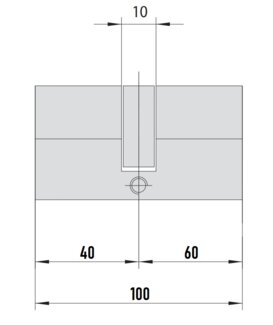MTL400 Mul-T-Lock цилиндр с перекодировкой (4+1+1) L 100 Ф (40х60) кл/кл (никель)