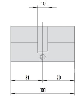 MTL400 Mul-T-Lock цилиндр с перекодировкой (4+1+1) L 101 Ф (31х70) кл/кл (никель)