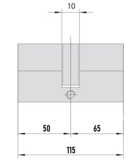 MTL400 Mul-T-Lock цилиндр с перекодировкой (4+1+1) L 115 Ф (50х65) кл/кл (никель)