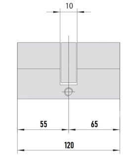 MTL400 Mul-T-Lock цилиндр с перекодировкой (4+1+1) L 120 Ф (55х65) кл/кл (никель)