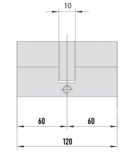 MTL400 Mul-T-Lock цилиндр с перекодировкой (4+1+1) L 120 Ф (60х60) кл/кл (никель)