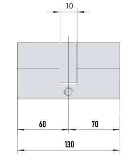 MTL400 Mul-T-Lock цилиндр с перекодировкой (4+1+1) L 130 Ф (60х70) кл/кл (никель)