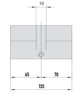 MTL400 Mul-T-Lock цилиндр с перекодировкой (4+1+1) L 135 Ф (65х70) кл/кл (никель)