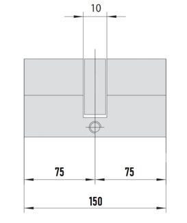 MTL400 Mul-T-Lock цилиндр с перекодировкой (4+1+1) L 150 Ф (75х75) кл/кл (никель)