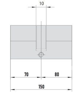 MTL400 Mul-T-Lock цилиндр с перекодировкой (4+1+1) L 150 Ф (70х80) кл/кл (никель)