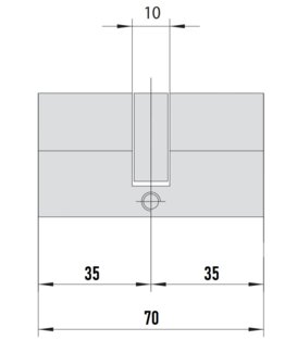 MTL400 Mul-T-Lock цилиндр с перекодировкой (4+1+1) L 70 Ф (35х35) кл/кл (латунь)