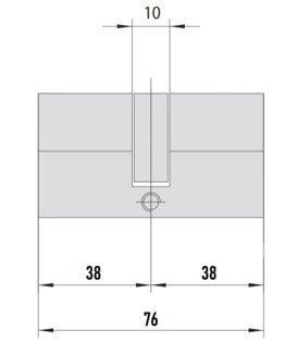 MTL400 Mul-T-Lock цилиндр с перекодировкой (4+1+1) L 76 Ф (38х38) кл/кл (латунь)