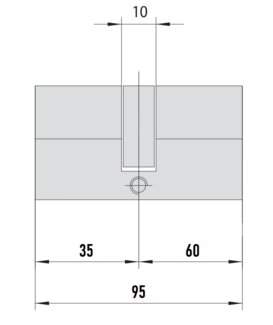 MTL400 Mul-T-Lock цилиндр с перекодировкой (4+1+1) L 95 Ф (35х60) кл/кл (латунь)