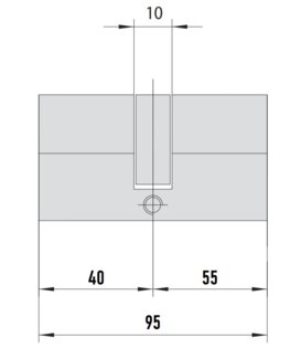 MTL400 Mul-T-Lock цилиндр с перекодировкой (4+1+1) L 95 Ф (40х55) кл/кл (латунь)