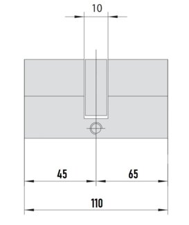 MTL400 Mul-T-Lock цилиндр с перекодировкой (4+1+1) L 110 Ф (45х65) кл/кл (латунь)