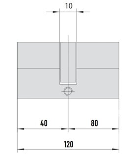 MTL400 Mul-T-Lock цилиндр с перекодировкой (4+1+1) L 120 Ф (40х80) кл/кл (латунь)