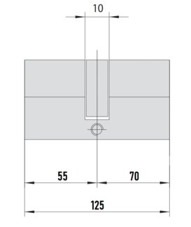 MTL400 Mul-T-Lock цилиндр с перекодировкой (4+1+1) L 125 Ф (55х70) кл/кл (латунь)