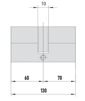 MTL400 Mul-T-Lock цилиндр с перекодировкой (4+1+1) L 130 Ф (60х70) кл/кл (латунь)