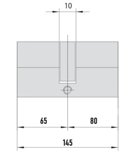 MTL400 Mul-T-Lock цилиндр с перекодировкой (4+1+1) L 145 Ф (65х80) кл/кл (латунь)