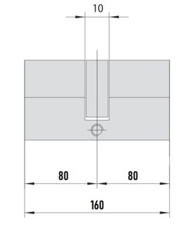 MTL400 Mul-T-Lock цилиндр с перекодировкой (4+1+1) L 160 Ф (80х80) кл/кл (латунь)
