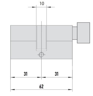 MTL400 Mul-T-Lock цилиндр с перекодировкой (4+1+1) L 62 ТФ (31х31Т) кл/верт (никель)