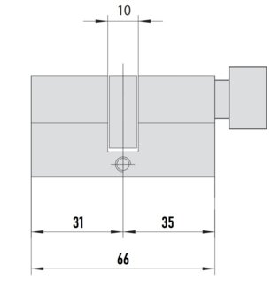 MTL400 Mul-T-Lock цилиндр с перекодировкой (4+1+1) L 66 ТФ (31х35Т) кл/верт (никель)