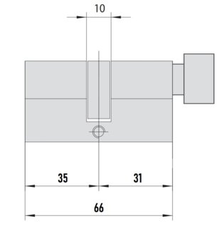 MTL400 Mul-T-Lock цилиндр с перекодировкой (4+1+1) L 66 ТФ (35х31Т) кл/верт (никель)