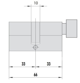 MTL400 Mul-T-Lock цилиндр с перекодировкой (4+1+1) L 66 ТФ (33х33Т) кл/верт (никель)