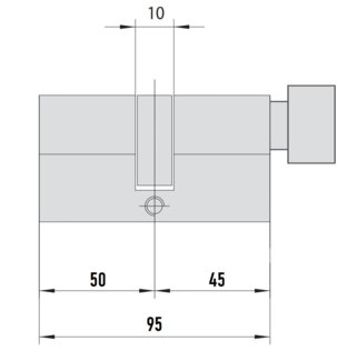 MTL400 Mul-T-Lock цилиндр с перекодировкой (4+1+1) L 95 ТФ (50х45Т) кл/верт (никель)