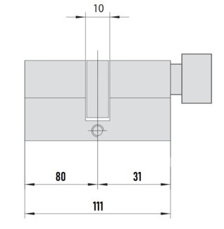 MTL400 Mul-T-Lock цилиндр с перекодировкой (4+1+1) L 111 ТФ (80х31Т) кл/верт (никель)