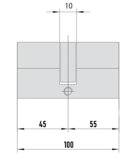 MTL400 Mul-T-Lock цилиндр с перекодировкой (4+1+1) L 100 Ш (45х55) кл/кл (никель)