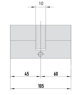 MTL400 Mul-T-Lock цилиндр с перекодировкой (4+1+1) L 105 Ш (45х60) кл/кл (никель)