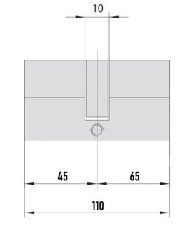 MTL400 Mul-T-Lock цилиндр с перекодировкой (4+1+1) L 110 Ш (45х65) кл/кл (никель)