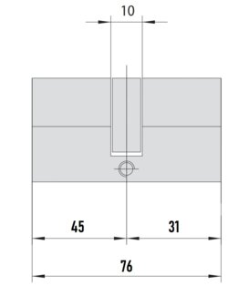 MTL400 Mul-T-Lock цилиндр с перекодировкой (4+1+1) L 76 Ш (31х45) кл/кл (никель)