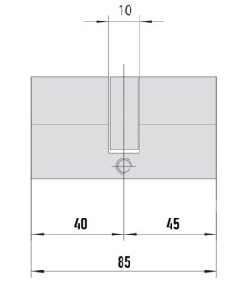 MTL400 Mul-T-Lock цилиндр с перекодировкой (4+1+1) L 85 Ш (40х45) кл/кл (никель)