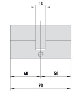 MTL400 Mul-T-Lock цилиндр с перекодировкой (4+1+1) L 90 Ш (40х50) кл/кл (никель)