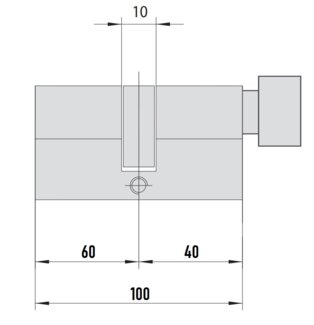 MTL400 Mul-T-Lock цилиндр с перекодировкой (4+1+1) L 100 ТШ (60х40Т) кл/верт (никель)