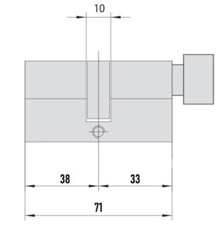 MTL400 Mul-T-Lock цилиндр с перекодировкой (4+1+1) L 71 ТШ (38х33Т) кл/верт (никель)