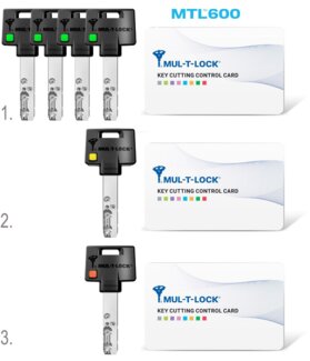 MTL600 Mul-T-Lock цилиндр с перекодировкой (4+1+1) L 66 Ф (31х35) кл/кл (никель)