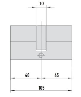 MTL600 Mul-T-Lock цилиндр с перекодировкой (4+1+1) L 105 Ф (40х65) кл/кл (никель)