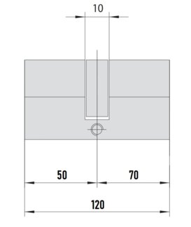 MTL600 Mul-T-Lock цилиндр с перекодировкой (4+1+1) L 120 Ф (50х70) кл/кл (никель)