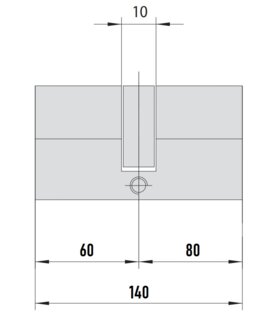 MTL600 Mul-T-Lock цилиндр с перекодировкой (4+1+1) L 140 Ф (60х80) кл/кл (никель)