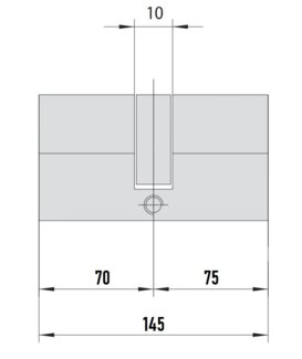 MTL600 Mul-T-Lock цилиндр с перекодировкой (4+1+1) L 145 Ф (70х75) кл/кл (никель)