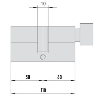 MTL400 Mul-T-Lock цилиндр с перекодировкой (4+1+1) L 110 ТШ (50х60Т) кл/верт (никель)