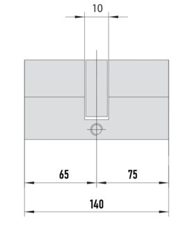 MTL600 Mul-T-Lock цилиндр с перекодировкой (4+1+1) L 140 Ф (65х75) кл/кл (латунь)