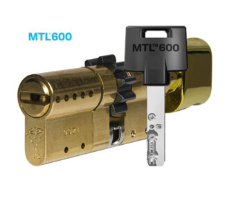 MTL600 Mul-T-Lock цилиндр с перекодировкой (4+1+1) L 100 ТШ (45х55Т) кл/верт (латунь)