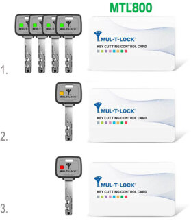 MTL800 Mul-T-Lock цилиндр с перекодировкой (4+1+1) L 85 Ф (35х50) кл/кл (никель)