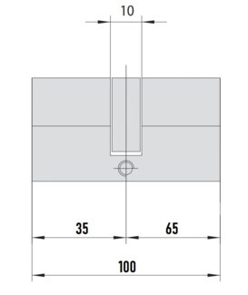 MTL800 Mul-T-Lock цилиндр с перекодировкой (4+1+1) L 100 Ф (35х65) кл/кл (никель)