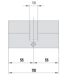 MTL800 Mul-T-Lock цилиндр с перекодировкой (4+1+1) L 110 Ф (55х55) кл/кл (никель)