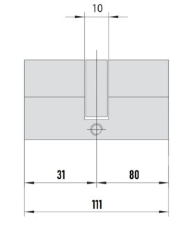 MTL800 Mul-T-Lock цилиндр с перекодировкой (4+1+1) L 111 Ф (31х80) кл/кл (никель)