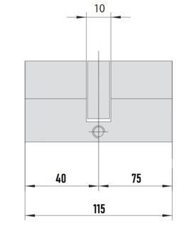 MTL800 Mul-T-Lock цилиндр с перекодировкой (4+1+1) L 115 Ф (40х75) кл/кл (никель)