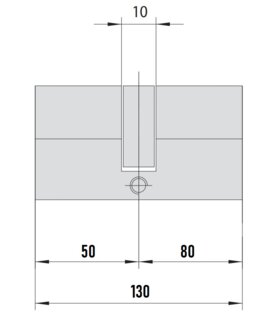 MTL800 Mul-T-Lock цилиндр с перекодировкой (4+1+1) L 130 Ф (50х80) кл/кл (никель)